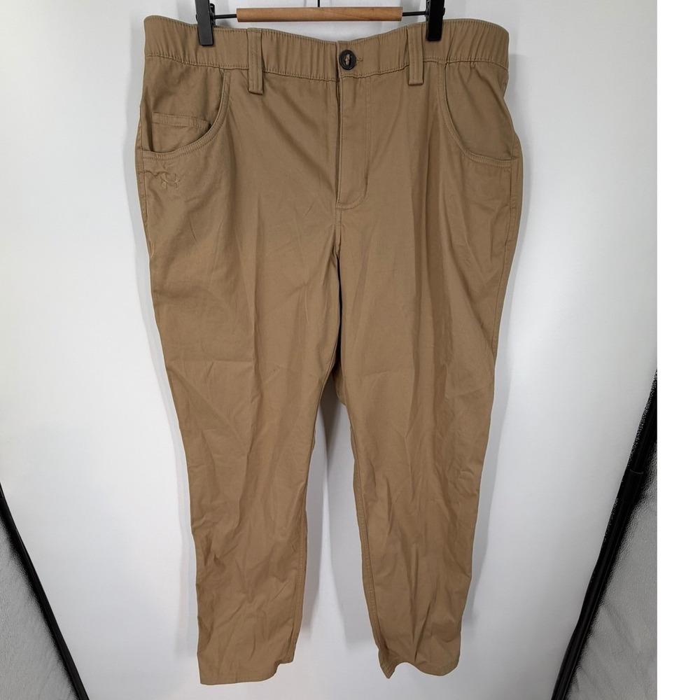 New Under Armour Pants Men's 36x32 Camel UA Outdoor Everyday Expanse NWT Stretch